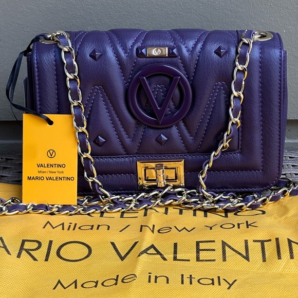 Valentino Purple Quilted Women's Bag - Picture 1 of 10